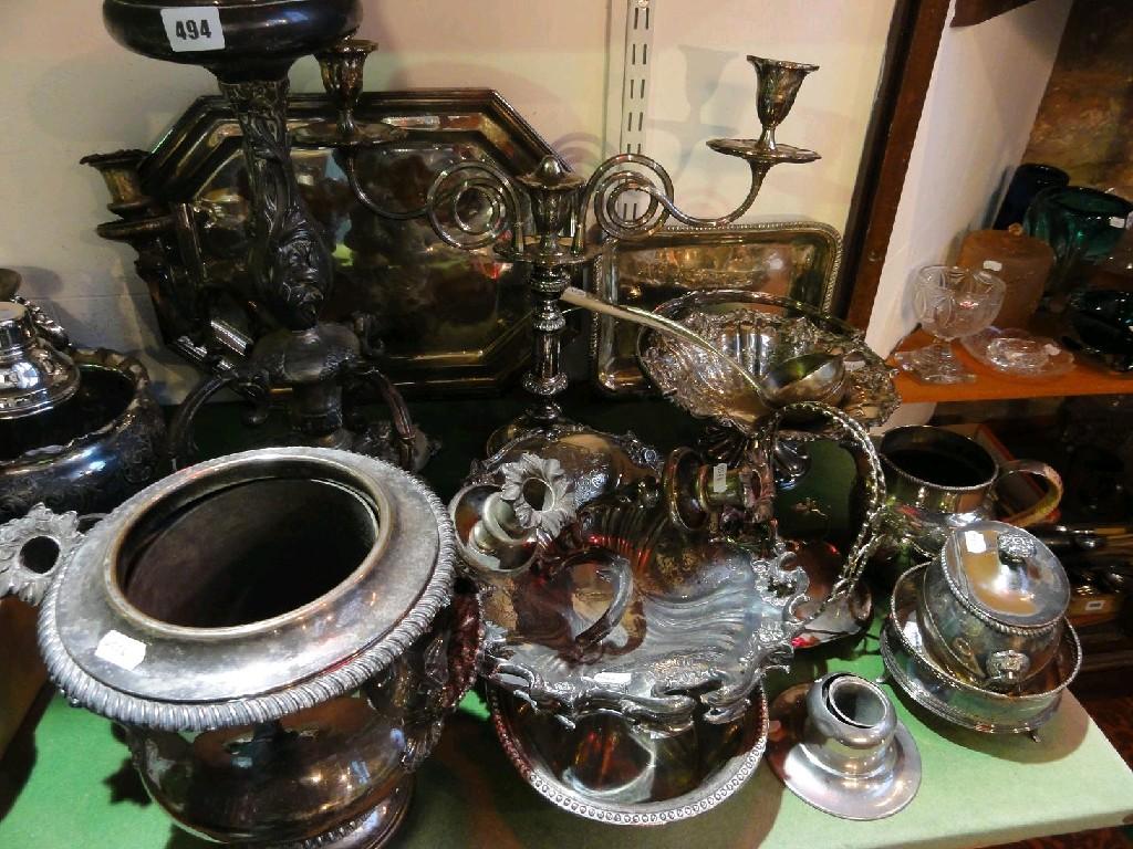 Appraisal: A quantity of th century and other plated silver wares