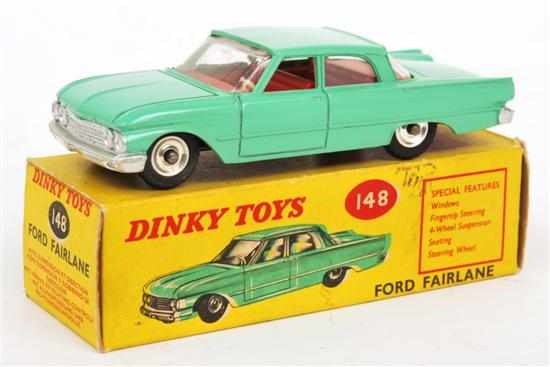 Appraisal: RARE DINKY FORD FAIRLANE light green scarce example with red