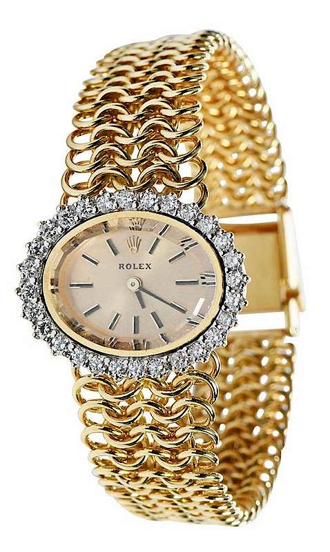 Appraisal: Rolex kt Gold and Diamond Watch x mm case round