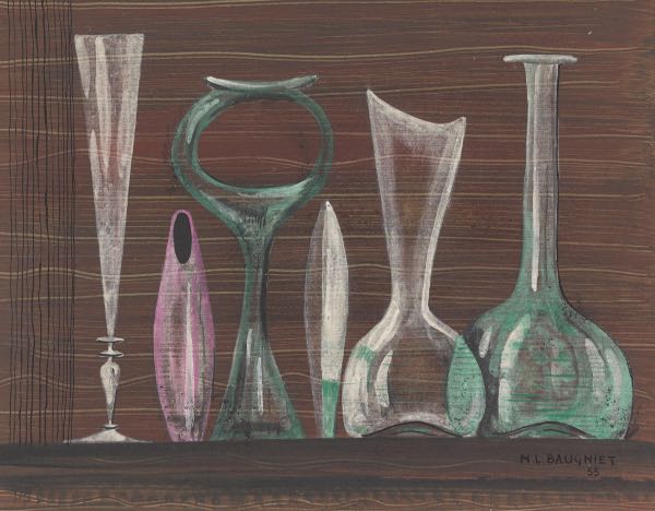 Appraisal: MARCEL-LOUIS BAUGNIET BELGIAN - x Vases and bottles Mixed media