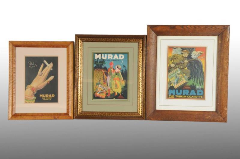 Appraisal: Lot of Assorted Paper Litho Murad Cigarette Ads Description All