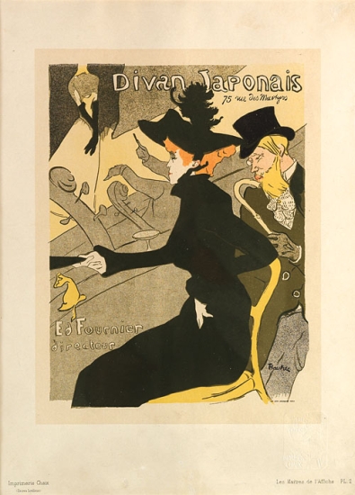 Appraisal: HENRI DE TOULOUSE-LAUTREC - DIVAN JAPONAIS Ma tres de l'Affiche