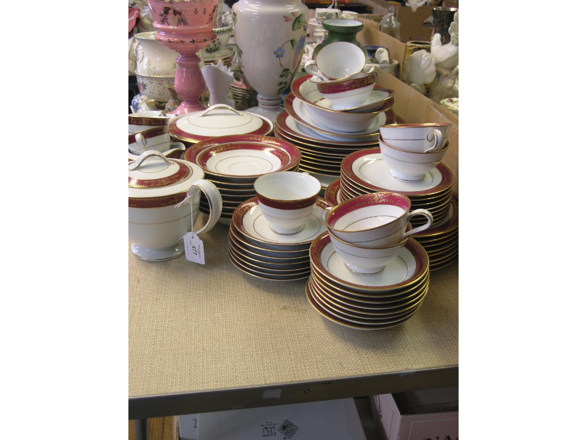 Appraisal: A Noritake dinner service sixty-six pieces including covered tureen Goldmere