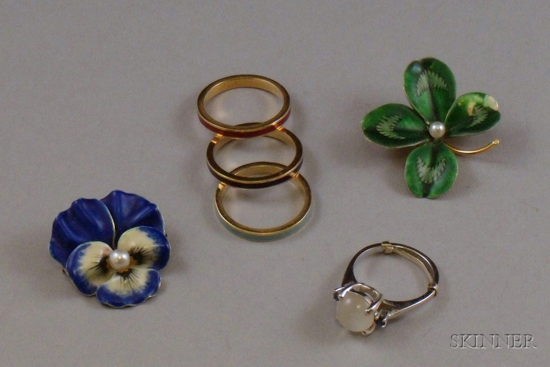 Appraisal: Small Group of Estate Jewelry including an F F Felger