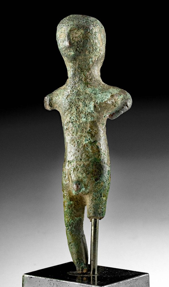 Appraisal: Iberian Bronze Standing Male Figurine Ancient Western Europe Spain Iberian