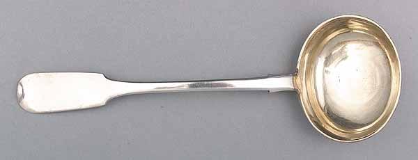 Appraisal: A Russian Silver Ladle Moscow maker s mark untraced upturned