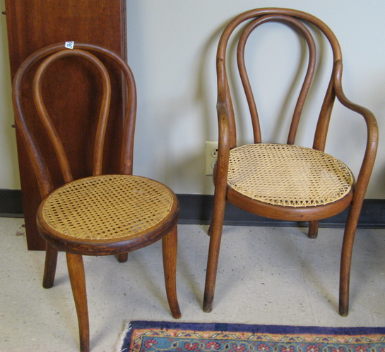 Appraisal: TWO THONET BENTWOOD SALESMAN'S SAMPLE CHAIRS Michael Thonet German -