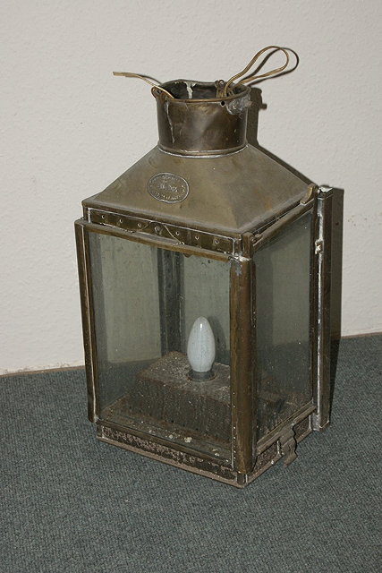 Appraisal: Brass ceiling lightand a cylindrical hall lantern