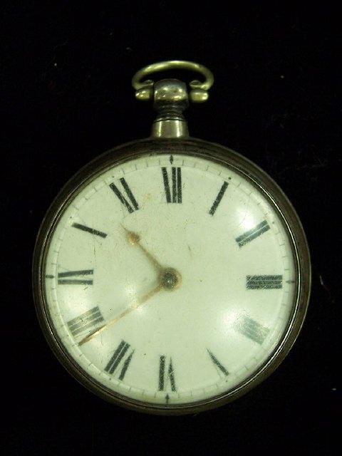 Appraisal: A pair cased pocket watch the white enamel dial with