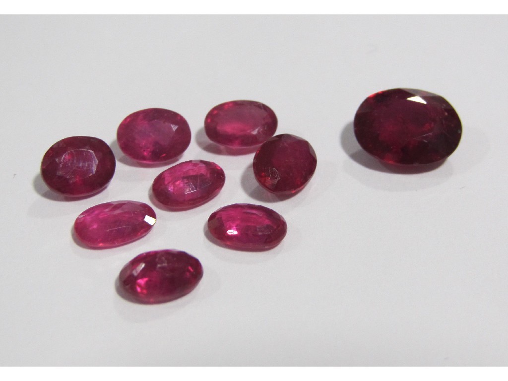 Appraisal: Lot comprising an unmounted oval cut ruby carats approx and