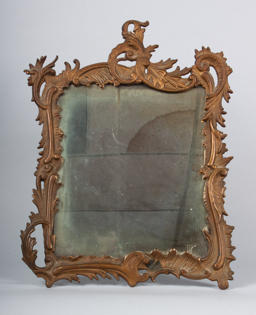 Appraisal: Rococo Revival gilt iron easel-back mirror Undernumber