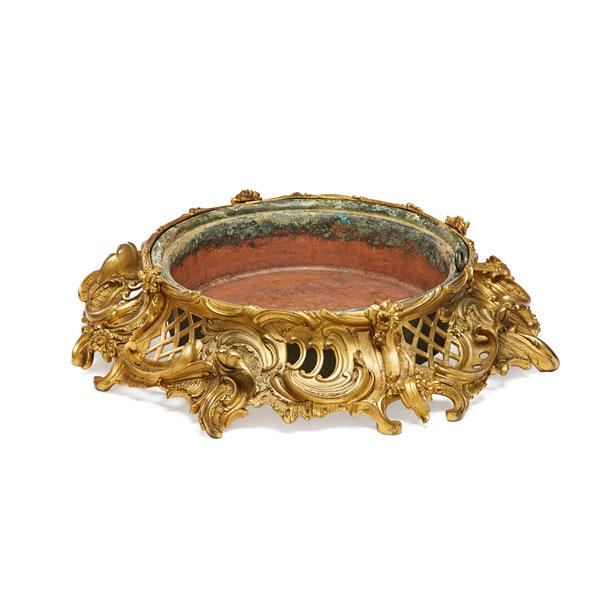 Appraisal: LOUIS XV GILT BRONZE CENTERPIECE J E Caldwell with a