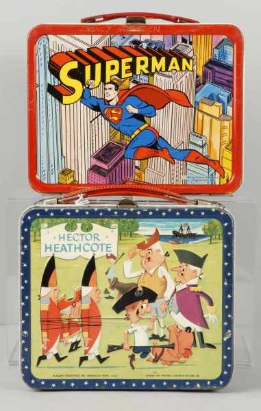 Appraisal: Lot of Metal Lunchboxes Description Includes a Superman with thermos