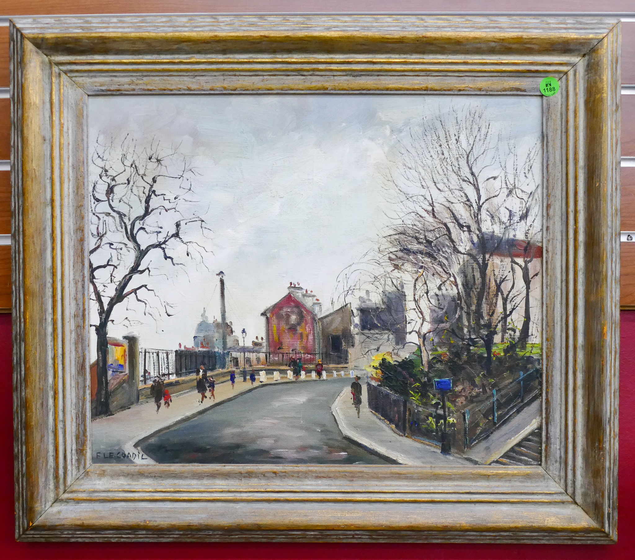 Appraisal: Francis Le Coadic b French ''Montmartre'' Oil on Canvas Framed