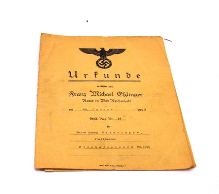 Appraisal: German WWII portfolio issued in Bad Reichenhall in Cover displays