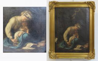 Appraisal: Oil On Canvas After Correggio Italian - Oil on canvas