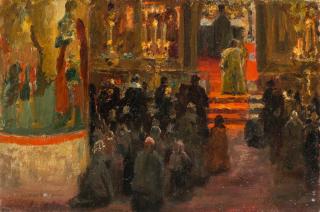 Appraisal: SERGEY DMITRIEVICH MILORADOVICH RUSSIAN - Uspenskiy Cathedral oil on canvas