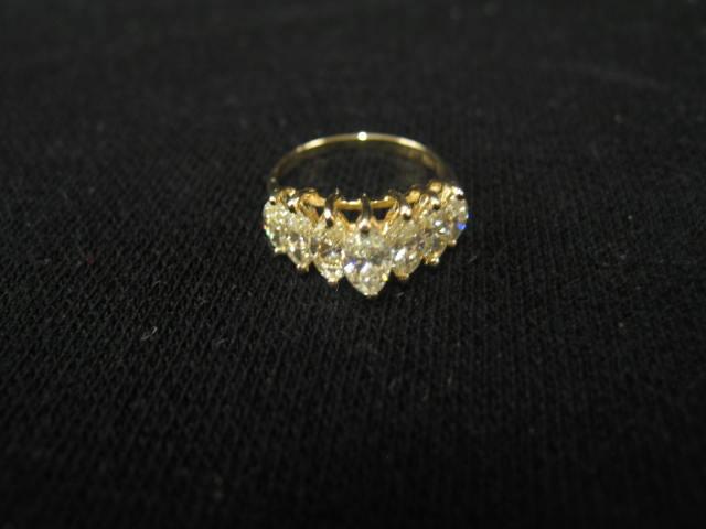 Appraisal: Diamond Ring high grade marquise cut diamonds totaling carats in