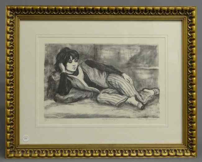 Appraisal: Print '' th St Odalisque'' signed ''Marion Greenwood '' N