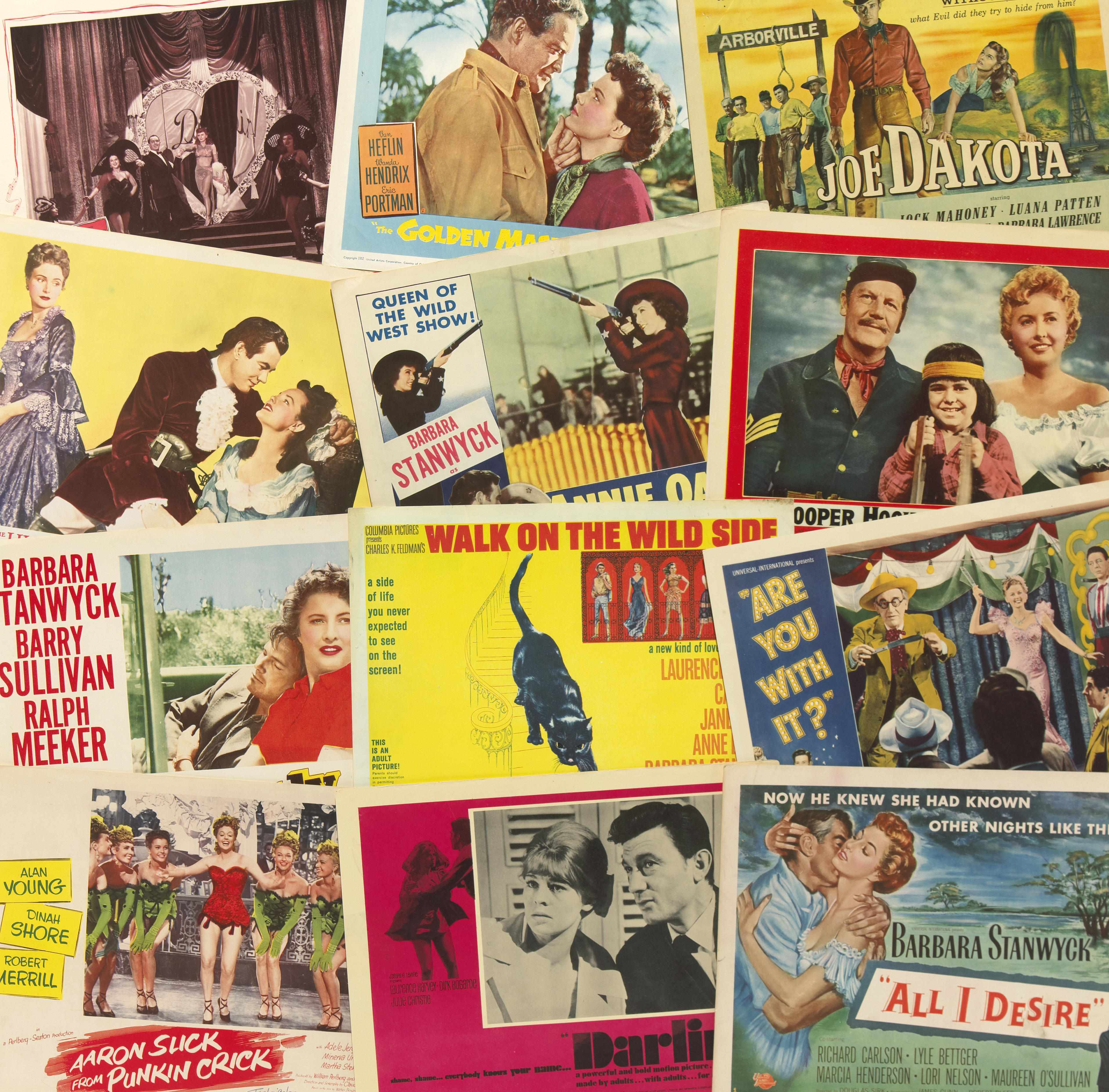 Appraisal: A group of Hollywood lobby cards Approximately lobby cards some