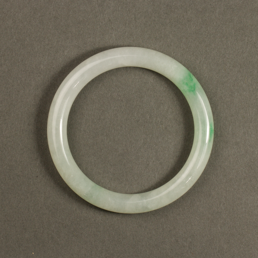 Appraisal: CHINESE JADEITE BANGLE Chinese jadeite bangle dia