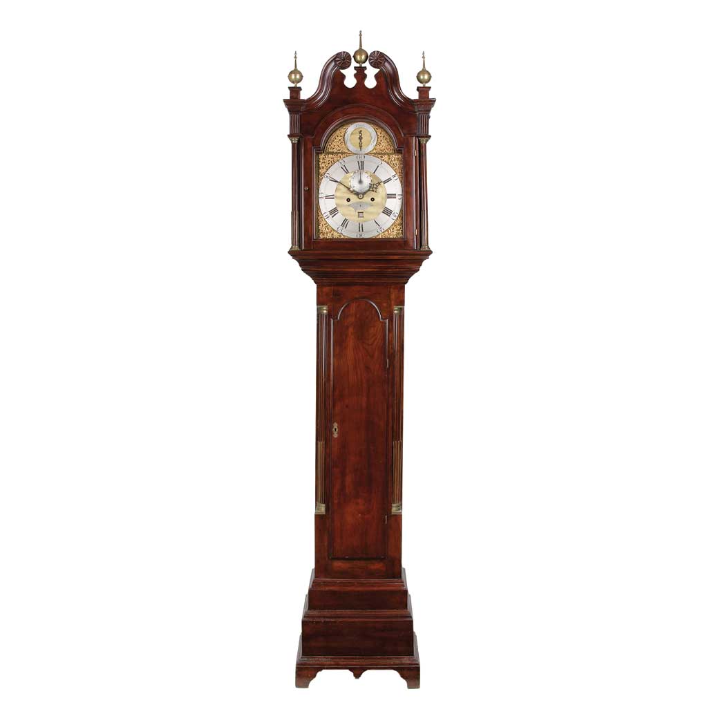 Appraisal: George III Beech and Walnut Tall Case Clock Late th