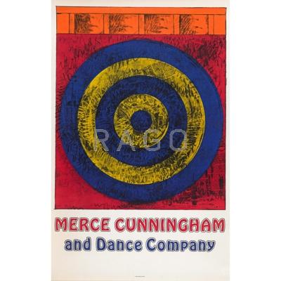 Appraisal: MERCE CUNNINGHAM DANCE COMPANY POSTER Offset lithograph in colors after