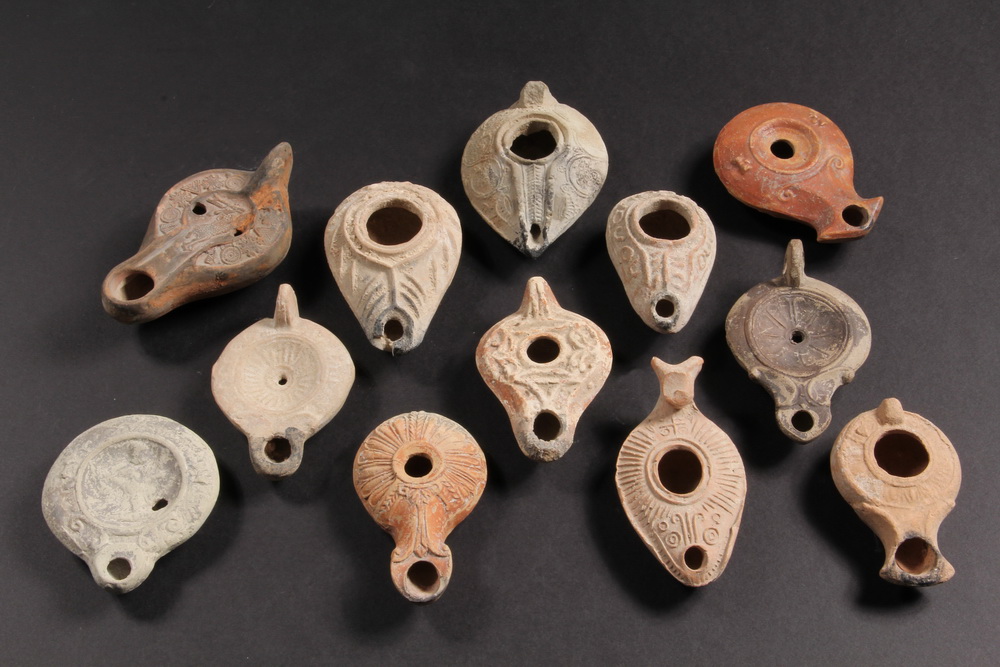 Appraisal: ANCIENT MIDDLE EASTERN LAMPS - Roman Palestinian Pottery Lamps all