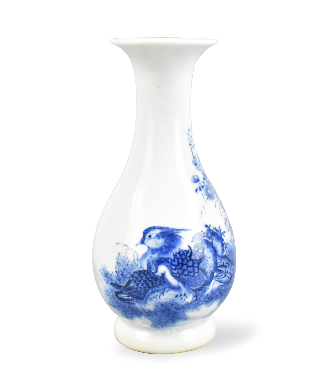 Appraisal: A Chinese blue and white vase with bird and flower