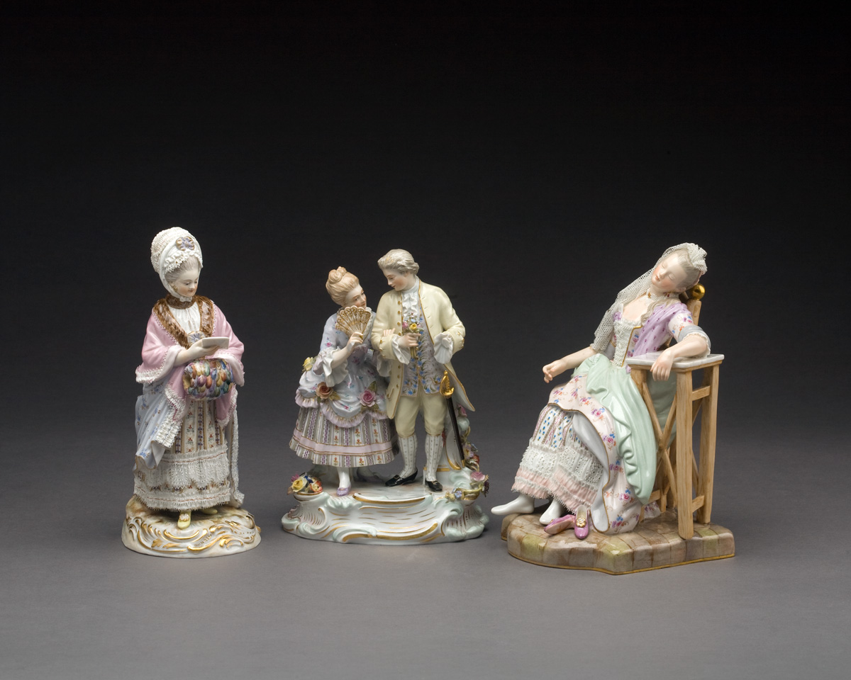 Appraisal: MEISSEN PORCELAIN FIGURAL GROUP OF A COURTING COUPLE NINETEENTH CENTURY