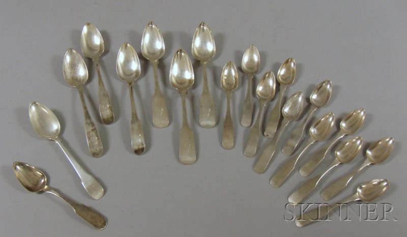 Appraisal: Nineteen American Coin Silver Spoons W B Hildeburn etc a