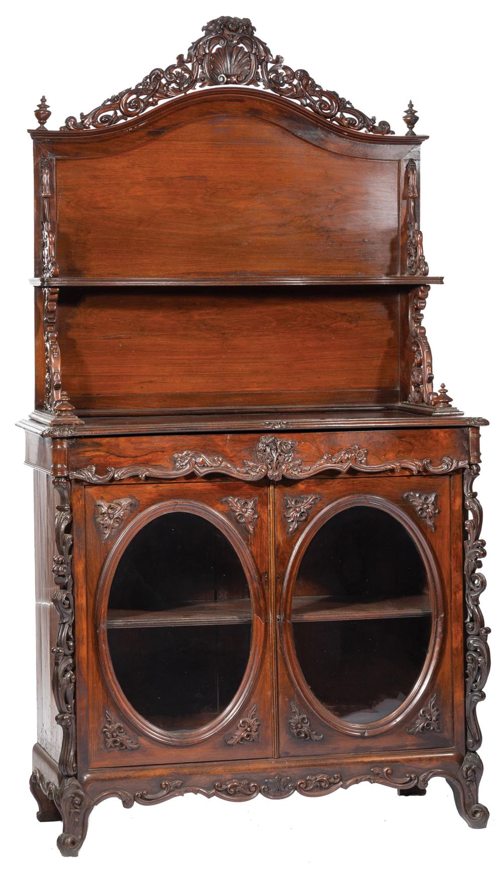 Appraisal: American Rococo Rosewood Etagere mid-to-late th c New York City