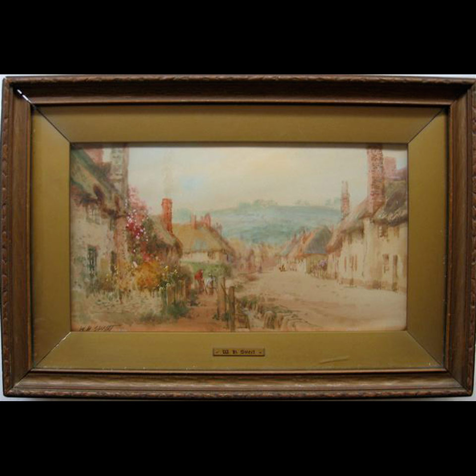 Appraisal: TOWN SCENE WALTER HENRY SWEET - BRITISH WATERCOLOUR Height -