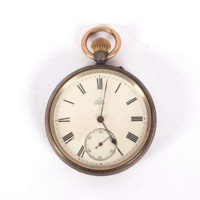 Appraisal: An Edwardian silver open-faced keyless lever pocket watch no by