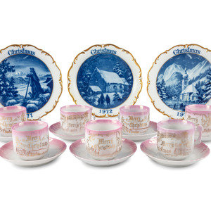 Appraisal: A Group of Holiday Porcelain Tableware including a set of