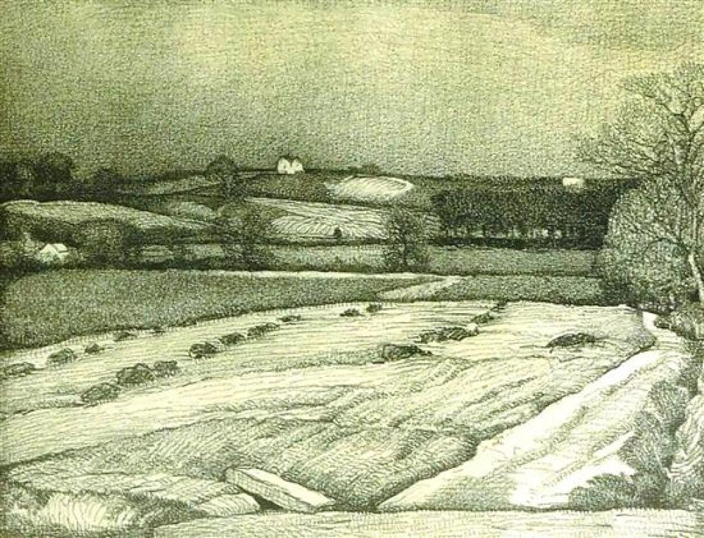 Appraisal: Edward Gustav Eisenlohr United States - March Landscape Graphite on