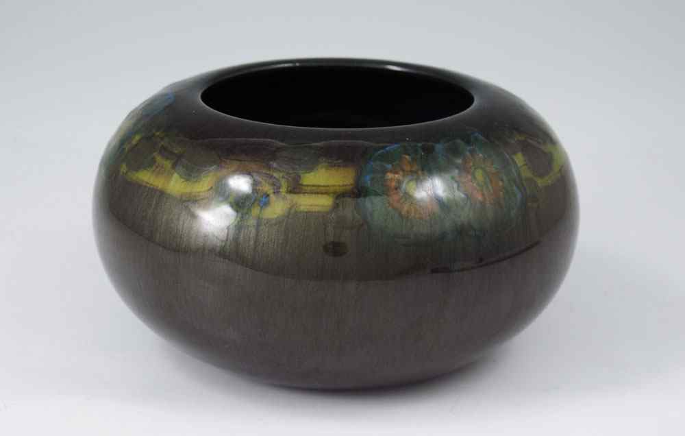 Appraisal: ROOKWOOD POTTERY LORINDA EPPLY C BOWL Ring with stylized pansies