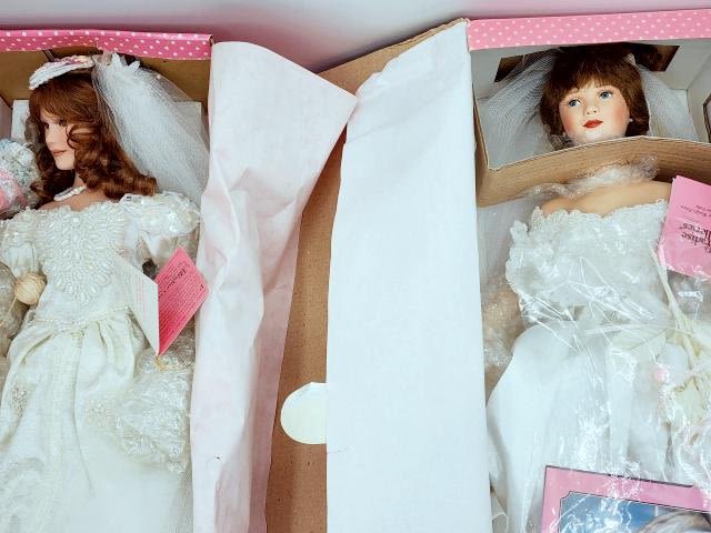 Appraisal: Treasury Collection Porcelain Bride Dolls Appear to never have been