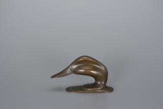 Appraisal: Bronze Duck Head Joel D Barber Bronze Duck Head Joel