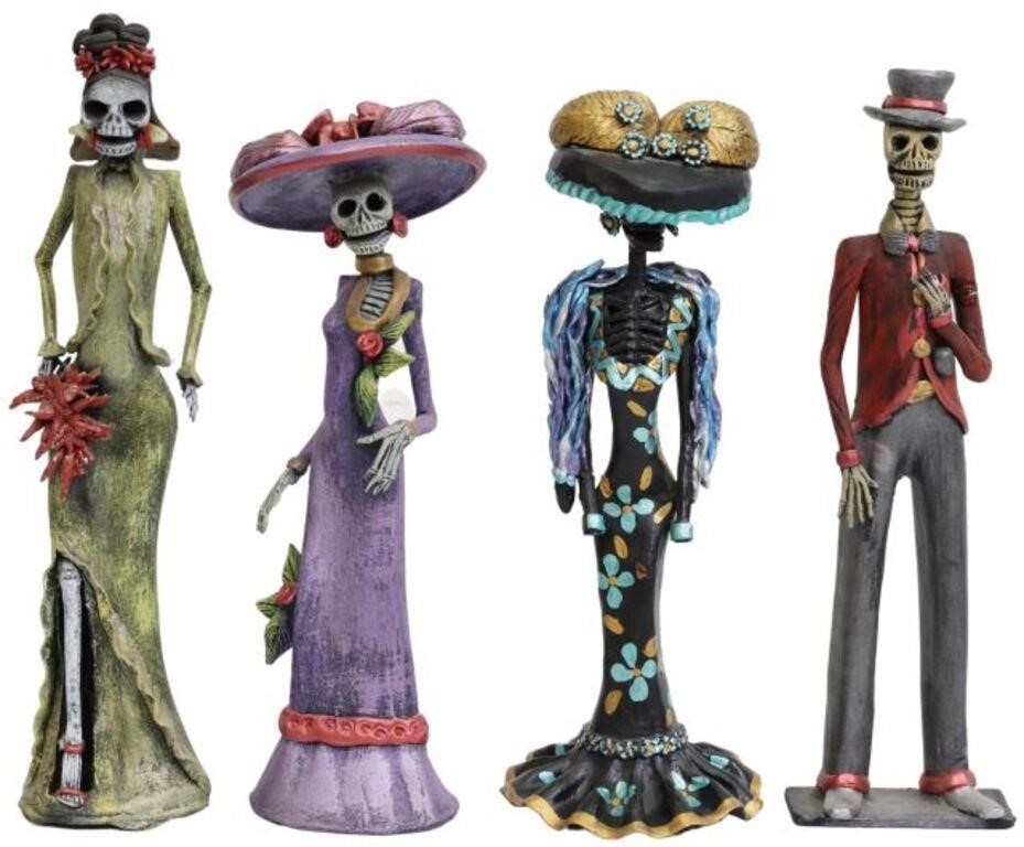 Appraisal: lot of Folk art Day of the Dead pottery calaca