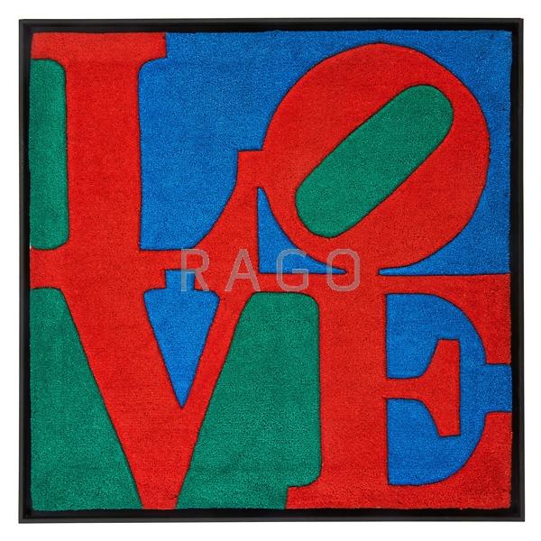 Appraisal: AFTER ROBERT INDIANA Classic Love wall-hanging Condition Report Excellent condition