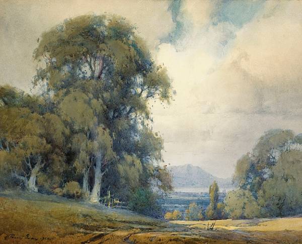 Appraisal: Percy Gray - Old Oaks and Mt Tamalpais signed and