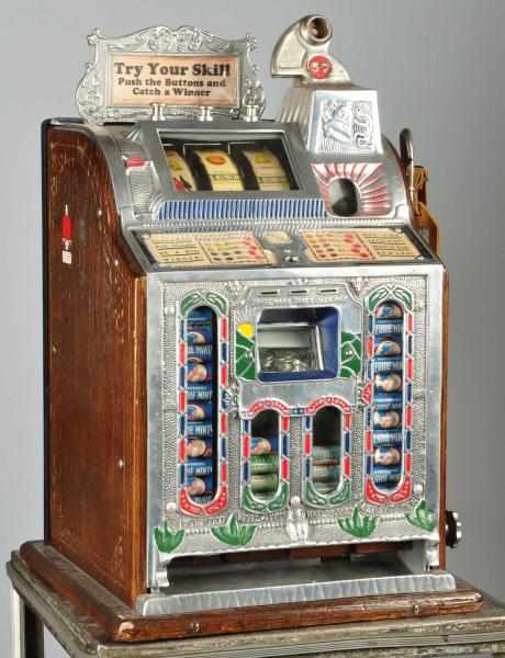 Appraisal: Mills -Column Vendor Slot Machine Description With upper smaller jackpot