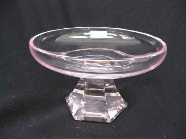 Appraisal: Alexandrite Glass Compote pedestal base '' tall '' diameter attributed