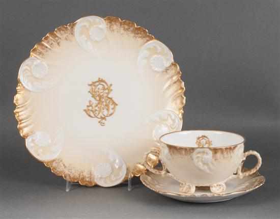 Appraisal: Carlsbad porcelain -piece partial dinner service late th century comprising