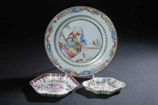 Appraisal: CHINESE EXPORT EUROPEAN SUBJECT FAMILLE ROSE PORCELAIN PLATE Qianlong period