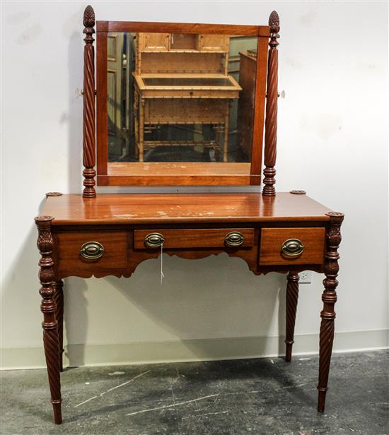 Appraisal: Sale Lot An American Classical Mahogany Vanity th century having