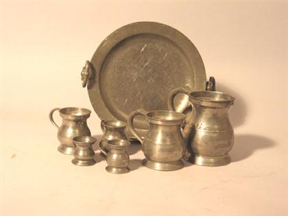 Appraisal: Assembled set of six pewter measures james yates london th