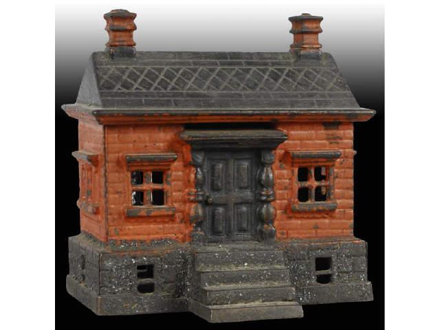 Appraisal: Cast Iron House with Basement Still Bank Description Made by