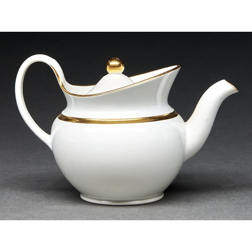 Appraisal: A Wedgwood gilt white ware teapot and cover c mm